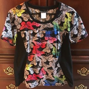 Cherokee Flexibles Butterfly Scrub Top